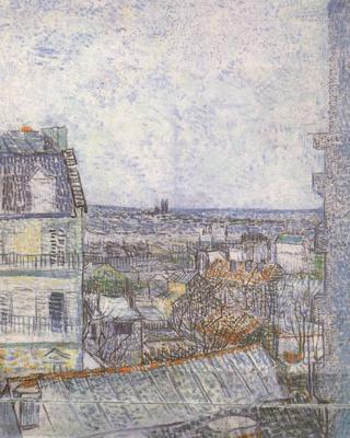 Vincent Van Gogh View of Paris from Vincent's Room in the Rue Lepic (nn04) France oil painting art